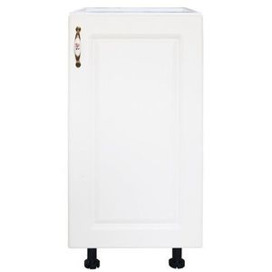 Corp inferior cu 1 usa Zebra, Alb/MDF Alb Lucios, fara blat, 40 x 82 x 50 cm imagine