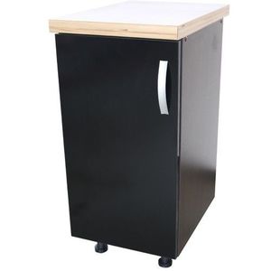 Corp inferior cu 1 Usa Zebra, Wenge / Negru si blat Artar 40 x 85 x 60 imagine