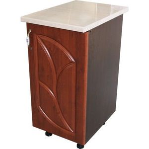 Corp inferior cu 1 Usa Dreapta Zebra, Wenge/MDF Cedru Frunza si blat Travertin 40 x 85 x 60 imagine