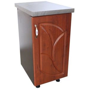 Corp inferior cu 1 Usa Dreapta Zebra, Wenge/MDF Cedru Frunza, blat Beton 40 x 85 x 60 imagine