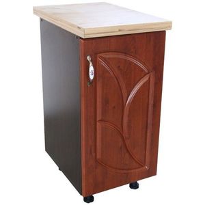 Corp inferior cu 1 Usa Dreapta Zebra, Wenge/MDF Cedru Frunza, blat Artar 40 x 85 x 60 imagine