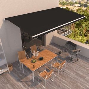 vidaXL Copertină retractabilă manual, antracit, 600x350 cm imagine