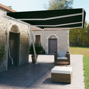 vidaXL Copertină autonomă retractabilă manual, antracit, 600x350 cm imagine