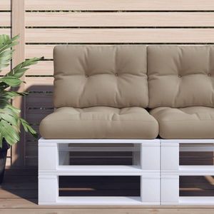 vidaXL Pernă de paleți, gri taupe, 60x40x12 cm, material textil imagine
