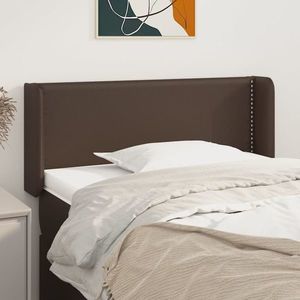 vidaXL Tăblie de pat cu aripioare maro 93x16x78/88 cm piele ecologică imagine