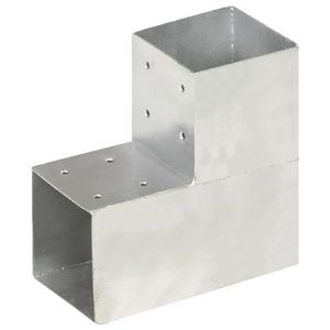 vidaXL Conector de grindă, formă L, 101 x 101 mm, metal galvanizat imagine