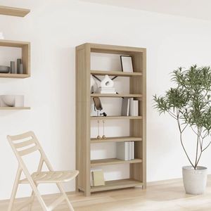 vidaXL Bibliotecă cu 6 rafturi, 80x30x170 cm, lemn masiv de acacia imagine