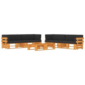 vidaXL Set mobilier paleți, 6 piese, maro miere, lemn de pin tratat imagine