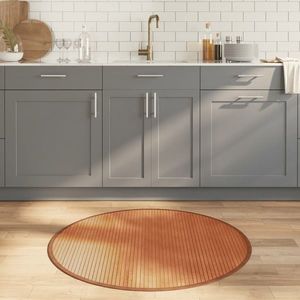 vidaXL Covor rotund, maro, 100 cm, bambus imagine