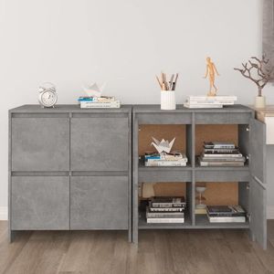 vidaXL Servante, 2 buc., gri beton, 70x41x75 cm, lemn prelucrat imagine