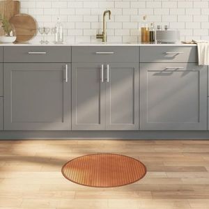 vidaXL Covor rotund, maro, 60 cm, bambus imagine