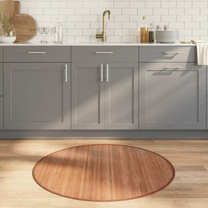 vidaXL Covor rotund, natural, 100 cm, bambus imagine