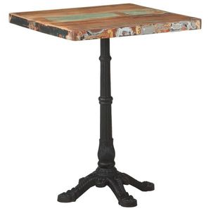 vidaXL Masă de bistro, 60 x 60 x 76 cm, lemn masiv reciclat imagine