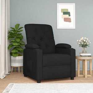 vidaXL Fotoliu rabatabil, negru, material textil imagine