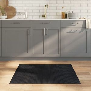 vidaXL Covor dreptunghiular, negru, 80x100 cm, bambus imagine