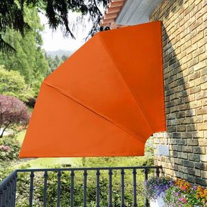 vidaXL Copertină laterală pliabilă de balcon, cărămiziu, 210x210 cm imagine
