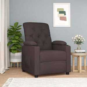 vidaXL Fotoliu rabatabil, maro, material textil imagine