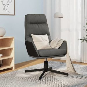 vidaXL Scaun de relaxare, gri închis, material textil imagine