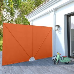 vidaXL Copertină laterală pliabilă de terasă, cărămiziu, 300x200 cm imagine