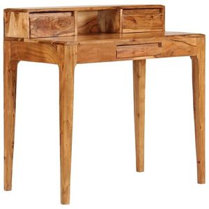 vidaXL Birou de lucru cu sertare, lemn masiv, 88 x 50 x 90 cm imagine