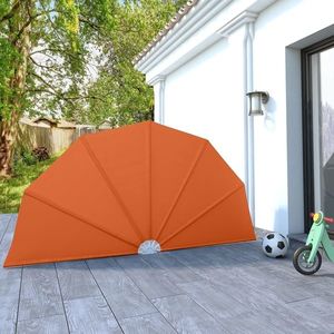 vidaXL Copertină laterală pliabilă de terasă, cărămiziu, 160 cm imagine