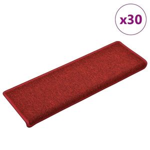 vidaXL Covorașe scară 30 buc 65x21x4 cm roșu imagine