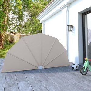 vidaXL Copertină laterală pliabilă de terasă, crem, 160 cm imagine