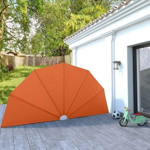 vidaXL Copertină laterală pliabilă de terasă, cărămiziu, 200 cm imagine