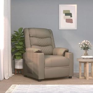 vidaXL Fotoliu rabatabil electric, cappuccino, piele ecologică imagine