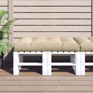 vidaXL Pernă pentru paleți, bej, 120x80x12 cm, material textil imagine