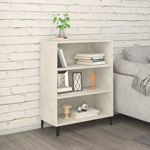 vidaXL Măsuță de cafea, gri beton, 69, 5x32, 5x90 cm, lemn prelucrat imagine