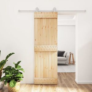 vidaXL Ușă glisantă cu set de feronerie 70x210 cm, lemn masiv de pin imagine