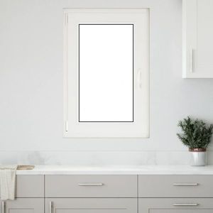 vidaXL Fereastră de subsol „RISOR” 60x100 cm oscilo-batantă DIN stânga antracit imagine