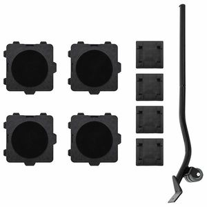 vidaXL Role pentru mobilă, 4 buc., cu dispozitiv de ridicare, negre, 13, 5x13, 5x4, 2 cm, 300 kg imagine
