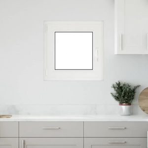 vidaXL Fereastră de subsol „RISOR” 50x50 cm oscilo-batantă DIN stânga, albă imagine