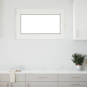vidaXL Fereastră de subsol „RISOR” 100x70 cm oscilo-batantă DIN stânga, albă imagine