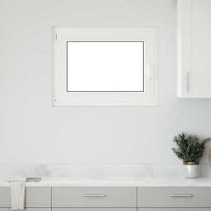 vidaXL Fereastră de subsol „RISOR” 80x50 cm oscilo-batantă DIN stânga, albă imagine