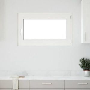 vidaXL Fereastră de subsol „RISOR” 100x70 cm oscilo-batantă DIN dreapta, albă imagine
