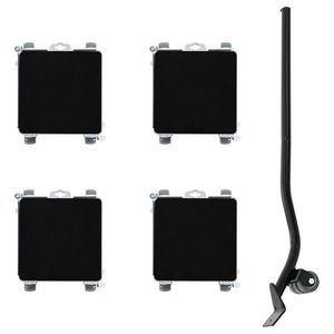vidaXL Role pentru mobilă, 4 buc., cu dispozitiv de ridicare, 17, 5x16x7, 5 cm, oțel, 1600 kg imagine