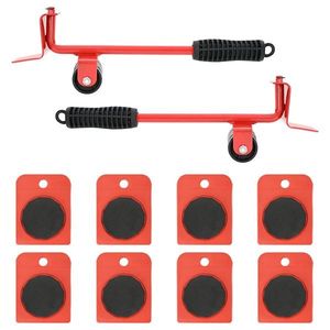 vidaXL Role pentru mobilă, 8 buc., cu dispozitive de ridicare, roșii, 9, 8x7, 5x3 cm, 150 kg imagine