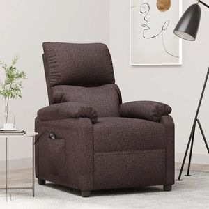 vidaXL Fotoliu rabatabil electric, maro închis, material textil imagine
