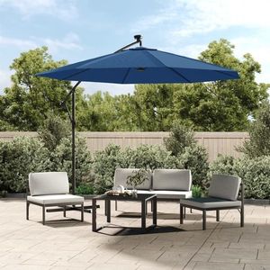 vidaXL Pânză de schimb umbrelă de soare, albastru azuriu, 300 cm imagine
