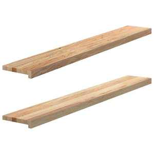 vidaXL Pervaz 2 buc lemn masiv de stejar netratat 140x20x2 cm imagine