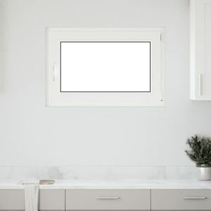 vidaXL Fereastră de subsol „RISOR” 90x70 cm oscilo-batantă DIN dreapta, albă imagine