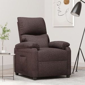 vidaXL Fotoliu rabatabil, maro închis, material textil imagine