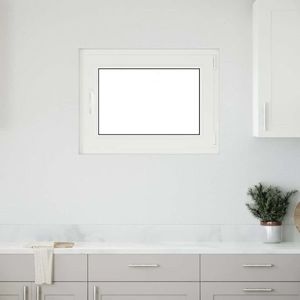 vidaXL Fereastră de subsol „RISOR” 80x50 cm oscilo-batantă DIN dreapta, albă imagine