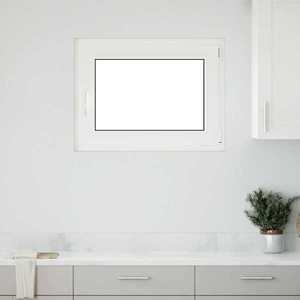vidaXL Fereastră de subsol „RISOR” 80x70 cm oscilo-batantă DIN dreapta, albă imagine