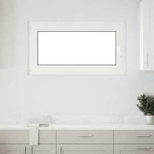 vidaXL Fereastră de subsol „RISOR” 110x70 cm oscilo-batantă DIN stânga, albă imagine