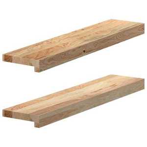 vidaXL Pervaz 2 buc lemn masiv de stejar netratat 70x15x2 cm imagine