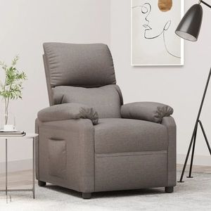 vidaXL Fotoliu rabatabil, gri taupe, material textil imagine